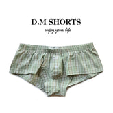 D.M Men's Boxer Briefs Plaid Home Pants